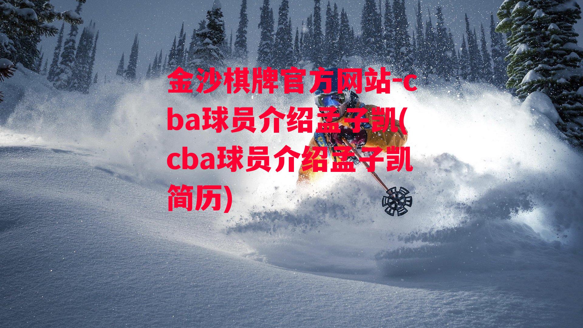 cba球员介绍孟子凯(cba球员介绍孟子凯简历)